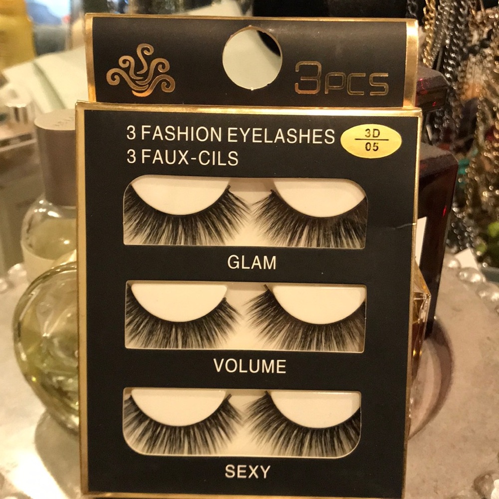 Set of 3 False strip Lashes